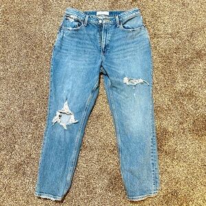 NWT Abercrombie & Fitch Curve Love High Rise Mom Jeans 30/10